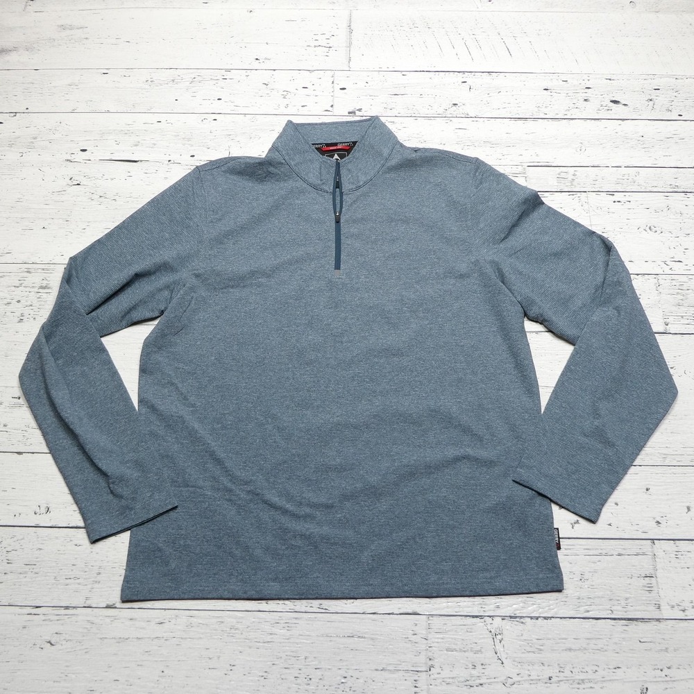 Gerry Pullover Mens Extra Large Blue Heather Long Sleeve Quarter Zip Stretch‎